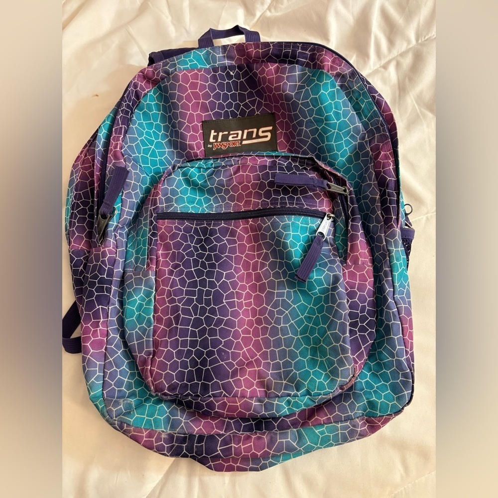 Trans Jansport Purple Blue Teal Mermaid Backpack
